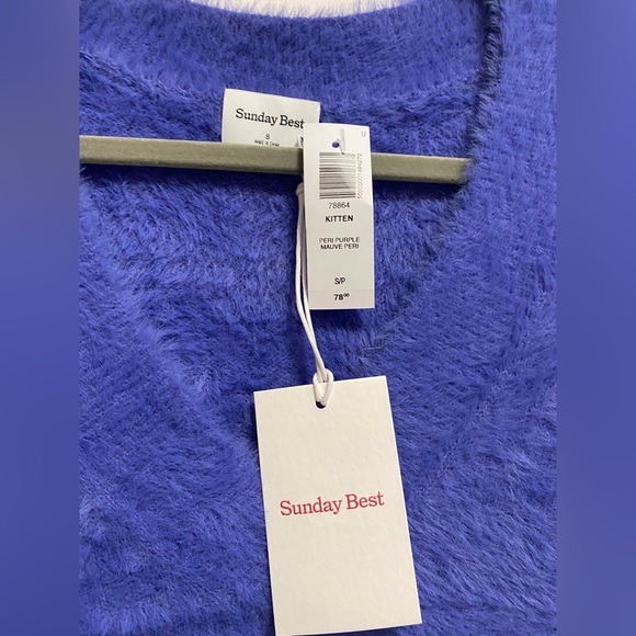 Aritzia Purple fuzzy sweater - Picture 4 of 5